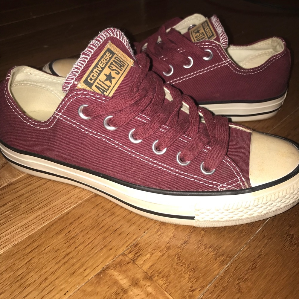 Red Converse shoes